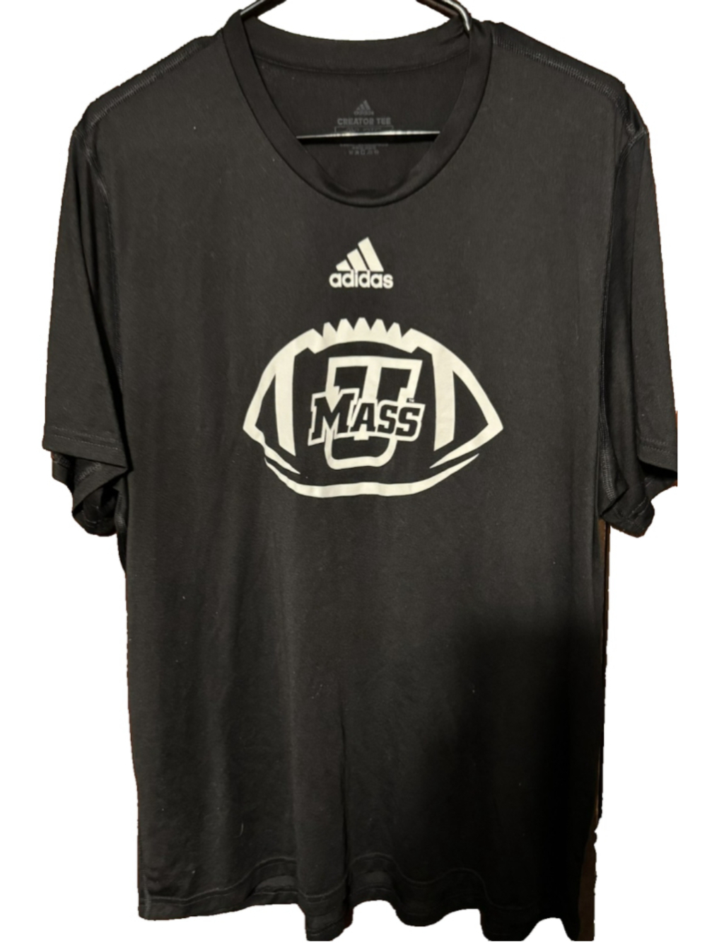 UMass Minutemen S/S Football Adidas T-shirt Men's XXL Black